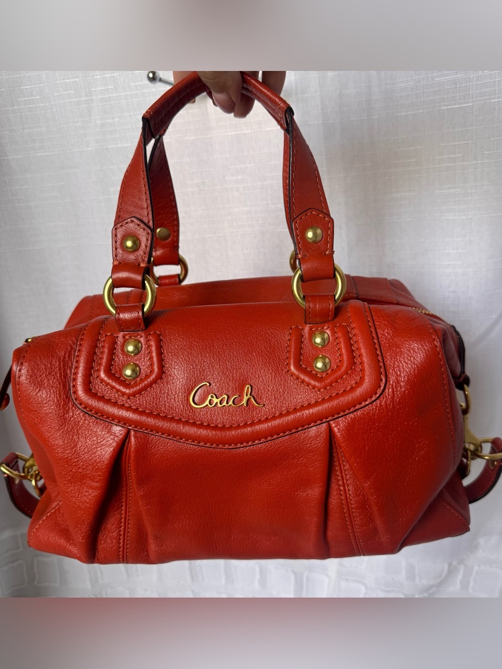 Coach Ashley all leather satchel- LIKE NEW!